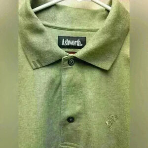 Ashworth Polo‎ Shirt Mens 2XL EZ-Tech Golf Green Long Sleeve